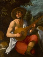A shepherd playing the cetera
