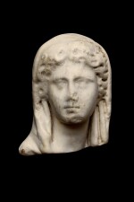 A Roman Marble Head of a Woman, circa 3rd Century A.D.