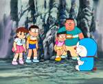 Doraemon with All His Friends Animation Cels with Dougas and Hand-painted Original Background | 哆啦A夢和他的朋友們賽璐璐，線稿和手繪原裝背景