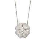 Diamond 'Clover' Pendant-Necklace, France