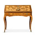 A Louis XV kingwood, amaranth and marquetry bureau, mid-18th century and later