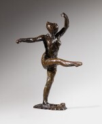 Danseuse, position de quatrième devant sur la jambe gauche, première étude |《舞者，正面左腿第四式，第一習作》