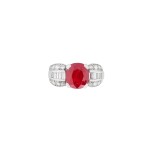  BAGUE RUBIS ET DIAMANTS  | RUBY AND DIAMOND RING
