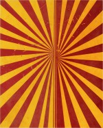 Mark Grotjahn 馬克・格羅亞恩 | Untitled (Canary Yellow and Crimson Red Butterfly 823) 無題（金絲雀黃和赤紅色蝴蝶823）