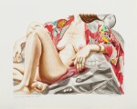Model in Kimono on Plastic Chair (from the Landfall Press 30th Anniversary portfolio)