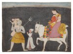 The Descent of the Holy Family from Kailasha, India, Kulu, circa 1700-29