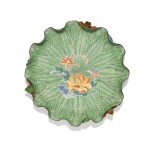 An enamelled lotus-form dish Qing dynasty, 17th/18th century | 清十七/十八世紀 彩繪描金荷葉形盤