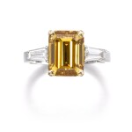 Fancy Deep Brownish Orangy Yellow diamond ring | 深彩棕橙黃色鑽石戒指