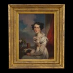 George Chinnery (1774-1852) Portrait of a Lady | 錢納利（1774-1852年）   歐洲貴婦像 布本油畫 木框