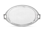 A LARGE SILVER GALLERIED TRAY, RIVAGE, ST PETERSBURG, CIRCA 1885