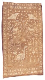 A cotton panel with applied crushed seashell decoration, India, 19th century | Panneau en coton à décor de coquillages pilés, Inde, XIXe siècle