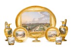A Vienna porcelain gold-ground topographical déjeurner, 1816