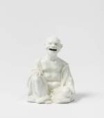 An Early Meissen White Porcelain Figure of a Pagod, 1713-15
