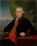 Portrait of Admiral Jose de Mazarredo (1744-1812), half-length, seated at a table