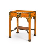 An English Chinese Chippendale style satinwood centre table, circa 1920-30, attributed to S. Hille & Co