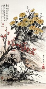 黃君璧　南山獻瑞 | Huang Junbi, Blossoms of Longevity