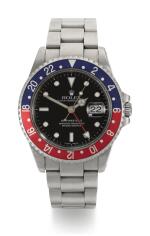 ROLEX | GMT-MASTER II, REFERENCE 16710  STAINLESS STEEL DUAL-TIME WRISTWATCH WITH DATE AND BRACELET, CIRCA 2002