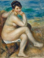 Pierre-Auguste Renoir 皮耶・奧古斯特・雷諾瓦 | Baigneuse accoudée 坐姿浴女 