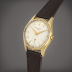 Calatrava, 'Double Swiss' Reference 2526 | A yellow gold wristwatch with a first series enamel dial | Circa 1954