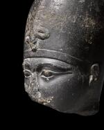 An Egyptian Basalt Head of a King, probably Seti I, 19th Dynasty, reign of Seti I, 1290-1279 B.C.