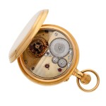 A gold open-faced keyless one-minute tourbillion watch with chronometer escapement and up-and-down indication Circa 1930, no.91000