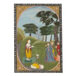 AN ILLUSTRATION TO THE MAHABHARATA,  INDIA, PUNJAB HILLS, MANDI, CIRCA 1830