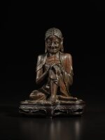 A bronze figure of ascetic Shakyamuni Buddha, Yuan / Ming dynasty | 元 / 明 銅苦行釋迦牟尼坐像
