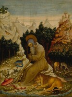 St. Jerome in the wilderness with a lion            