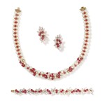 Repossi | Demi-Parure rubis perles de culture et diamants | Ruby cultured pearl and diamond demi-parure