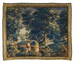 ‘The Gypsy Fortune Teller’, A Flemish ‘Country Life’, landscape tapestry, after David II Teniers, Oudenaarde or Lille, first quarter 18th century