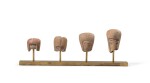 Quatre têtes, Valdivia, Equateur, 3500-1500 AV. J.-C | Four Valdivia heads, Ecuador, 3500-1500 BC 