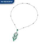GRAFF | EMERALD AND DIAMOND PENDENT NECKLACE