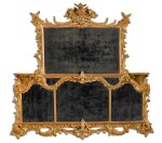 A George II carved giltwood overmantel mirror, circa 1755-60