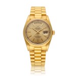 Day-Date, Ref. 18038 | A yellow gold wristwatch with day, date and bracelet | Circa 1995