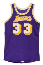 Kareem Abdul-Jabbar 1984 NBA Finals Los Angeles Lakers Game Worn Jersey | Matched to Multiple Games