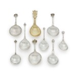  NINE NORWEGIAN AND SWEDISH SILVER SPOONS, 17TH AND 18TH CENTURY