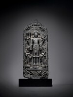 A Black Stone Stele of Vishnu, India, Pala Period, 11th-12th Century  