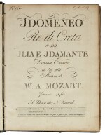 W. A. Mozart, an early edition of "Idomeneo" and a first edition of "Zaïde"