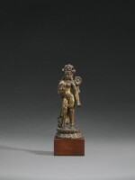 A gilt-copper alloy figure of Tara, Nepal, 13th/14th century | 尼泊爾 十三/十四世紀 鎏金銅度母立像