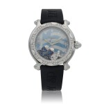 Happy Hellas, Ref. 28/8421-20 Limited edition stainless steel and diamond-set wristwatch with date, mother of pearl dial and Happy Fish Circa 2004