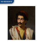 Portrait of a man in a red hat, said to be a "jeune Grec" or possibly Hassan el Berberi