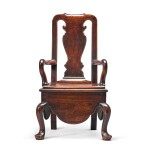 A Chinese Export hongmu child's commode chair, second quarter 18th century