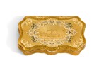 A GOLD AND ENAMEL SNUFF BOX, PROBABLY ITALIAN, MID-19TH CENTURY,
