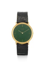 PIAGET | REFERENCE 9031, A YELLOW GOLD WRISTWATCH WITH GREEN HARD STONE DIAL, CIRCA 1990