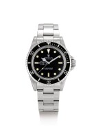 ROLEX | SUBMARINER 'CIGARETTE ONE', REFERENCE 5513, A STAINLESS STEEL WRISTWATCH WITH BRACELET, CIRCA 1987 | 勞力士 | "Submariner ""Cigarette One"" 型號5513 精鋼鏈帶腕錶，錶殼編號9547204，約1987年製"