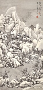 金城　倣王昱雪景山水 | Jin Cheng, Winter Landscape after Ancient Artist 