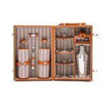 An English Silver Travelling Cocktail Set, Asprey & Co., London, 2004 and Circa