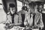 MICK ROCK | DAVID BOWIE AND MICK RONSON, LUNCH ON TRAIN TO ABERDEEN, SCOTLAND, 1973