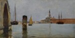San Giorgio Maggiore and the Campanile seen across the Venetian Lagoon