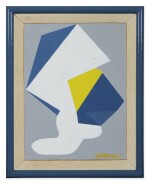 FRANK SINATRA | ABSTRACT IN BLUE, GRAY AND YELLOW